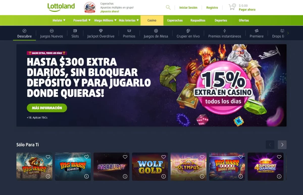 Lottoland en computadora