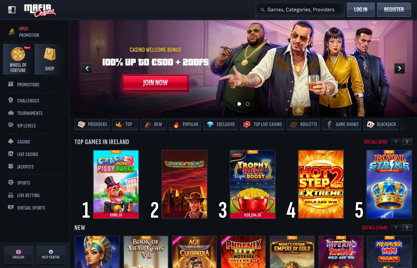 Mafia Casino desktop