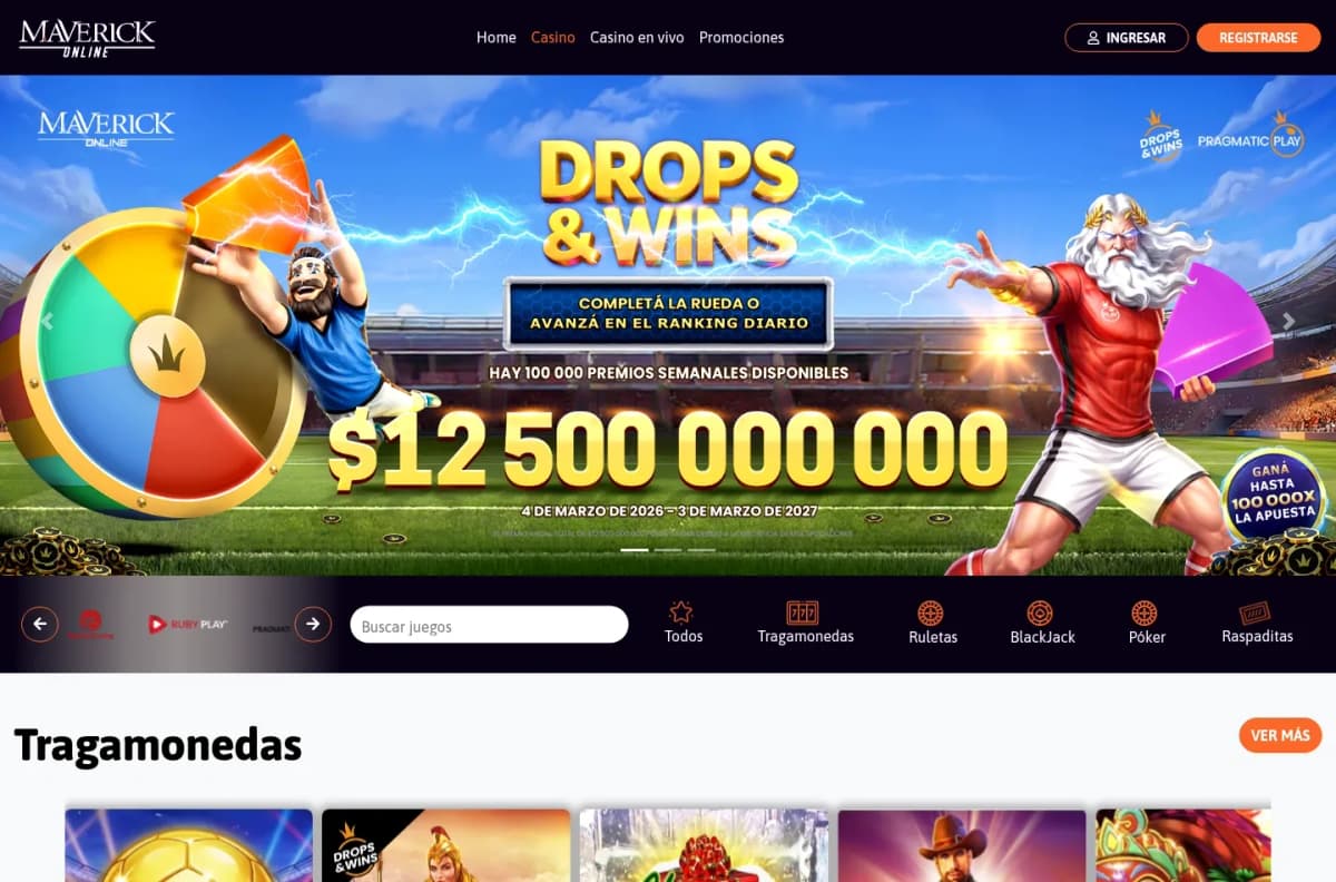Casino Maverick Online en computadora