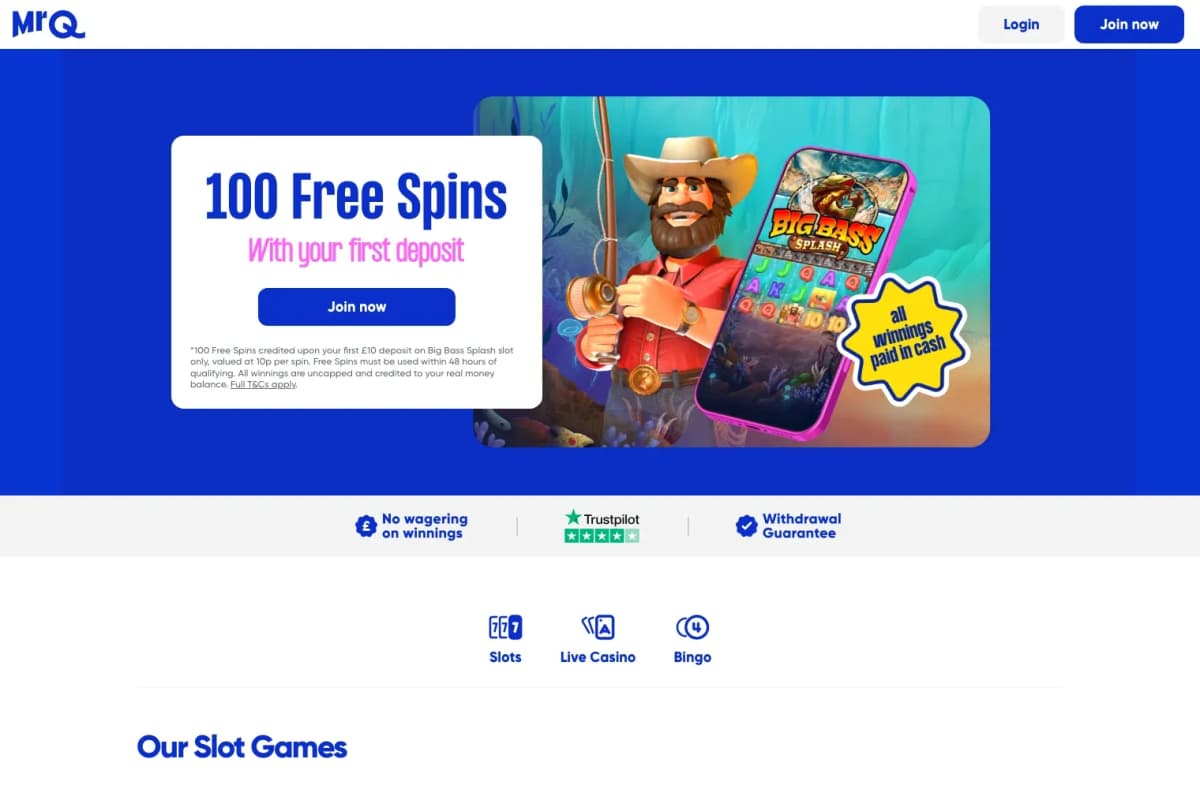 MrQ desktop site