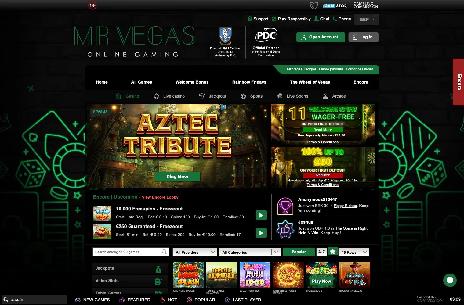 Mr Vegas desktop