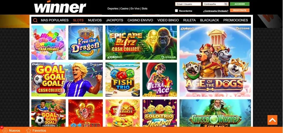 Vista del casino de Winner en México