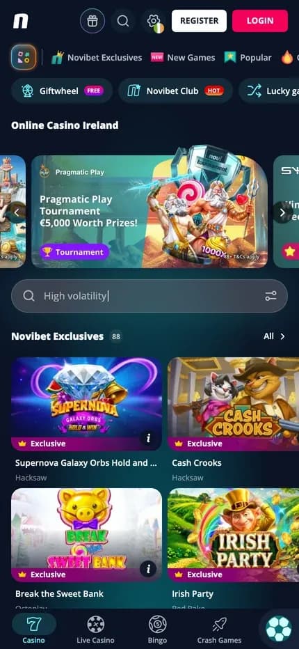 Novibet mobile preview
