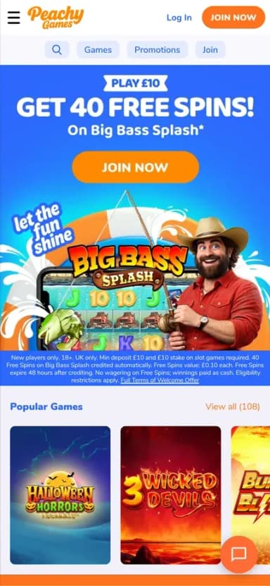 Peachy Games mobile site