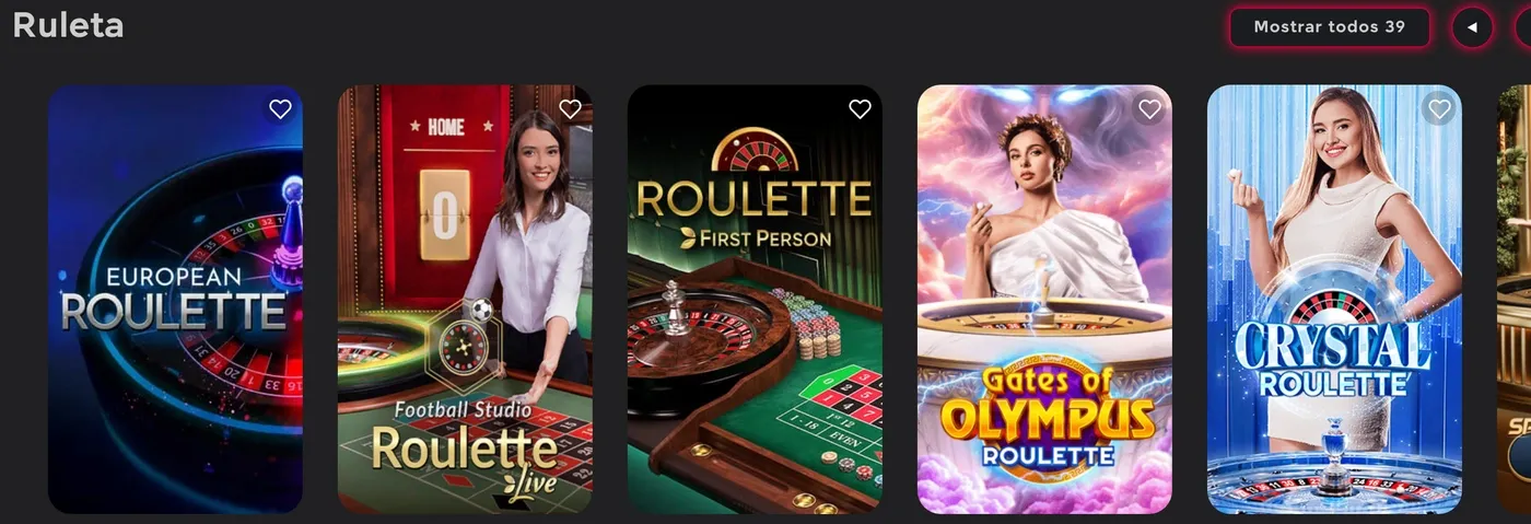 Selección de ruletas y juegos de mesa de Playcet