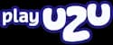 Logotipo blanco y azul play UZU