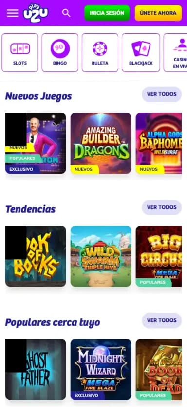 PlayUZU en celular