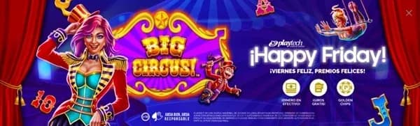 Promoción playdoit ¡Happy Friday! con dinero en efectivo, giros gratis y golden chips