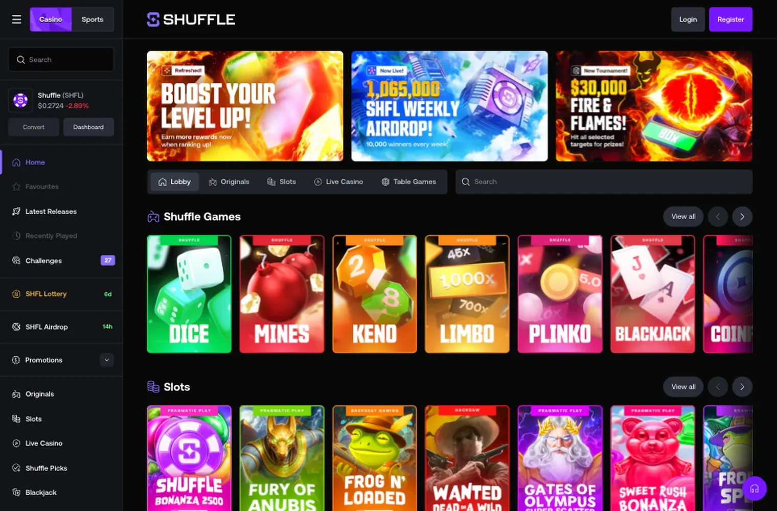 Shuffle desktop