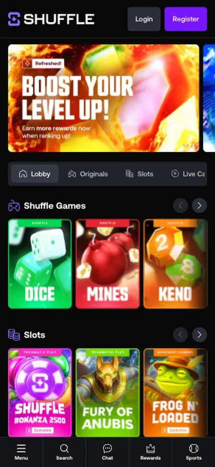 Shuffle mobile preview