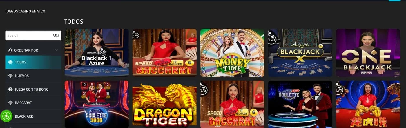 Mesas de casino en vivo de Strendus México