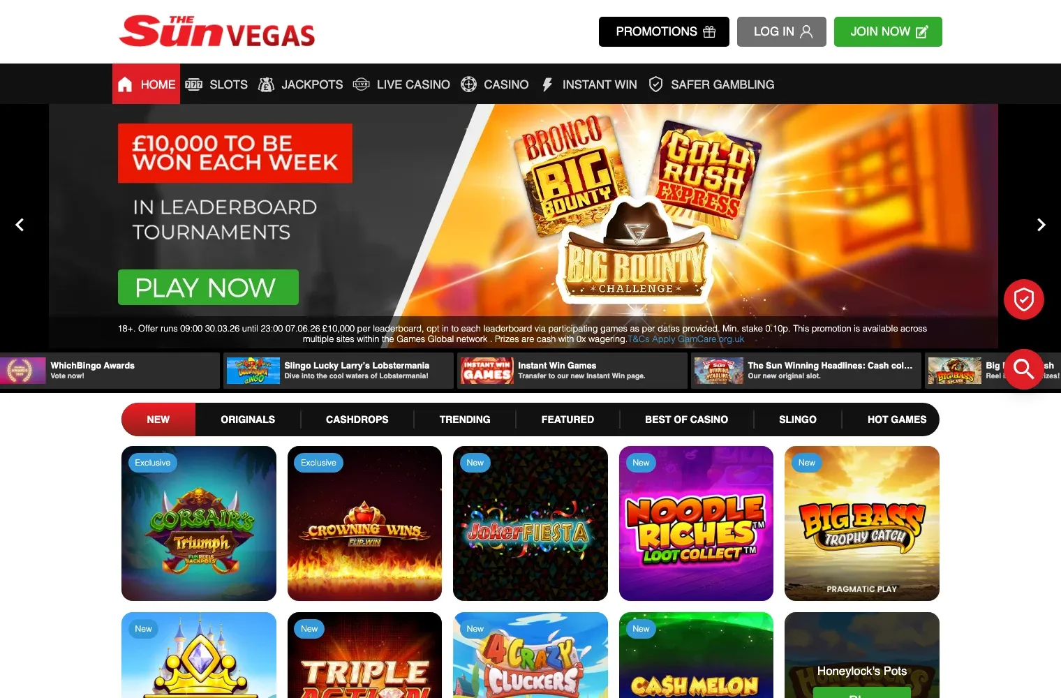 The Sun Vegas desktop