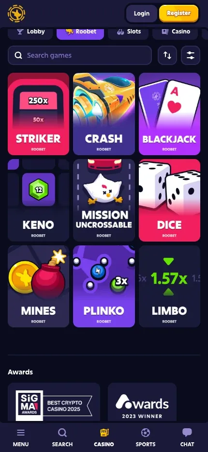 Roobet mobile
