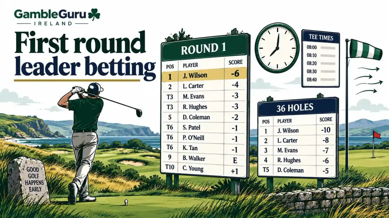First round leader and 36-hole leader betting