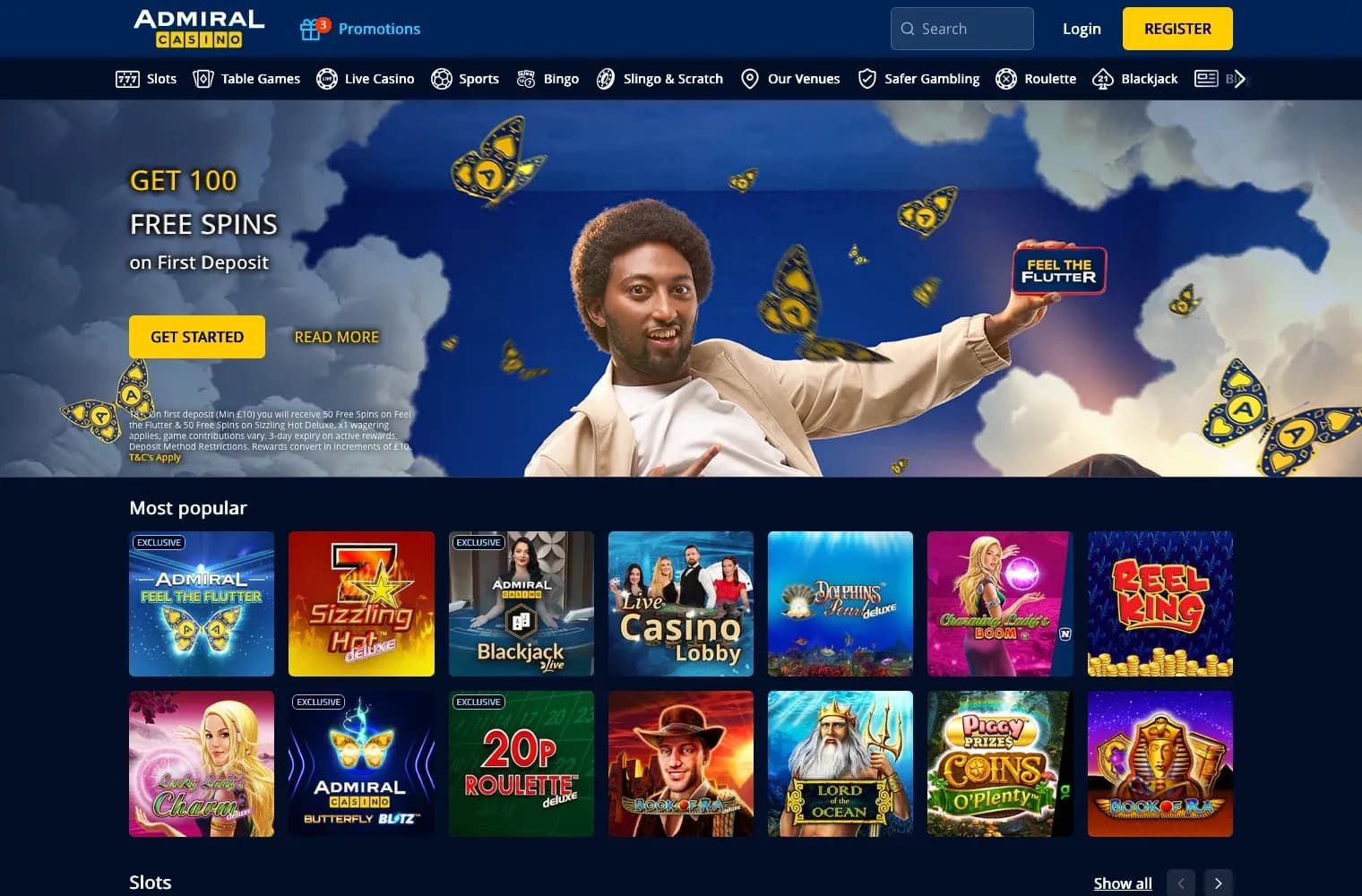 Admiral Casino desktop