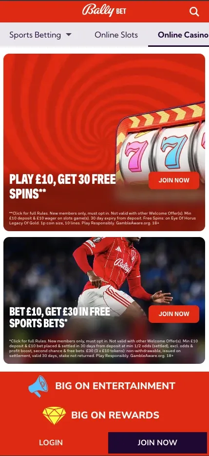 Bally Casino mobile