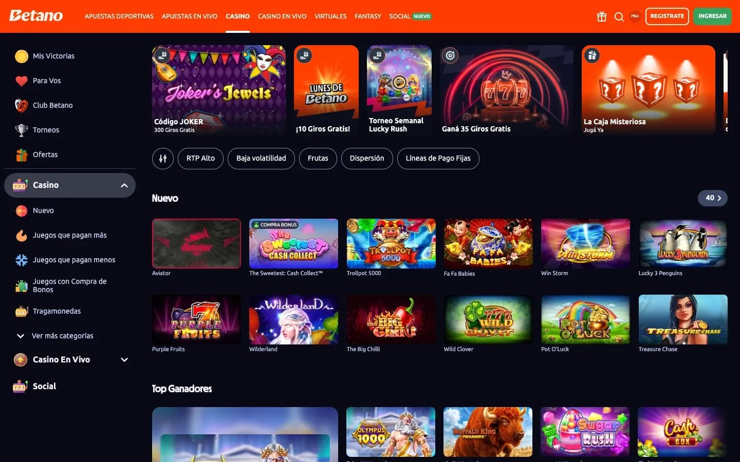 Betano desktop