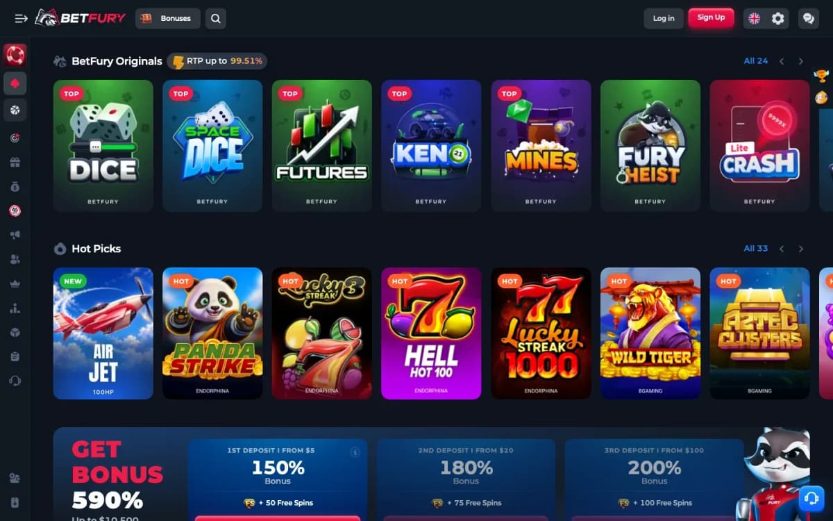BetFury desktop site
