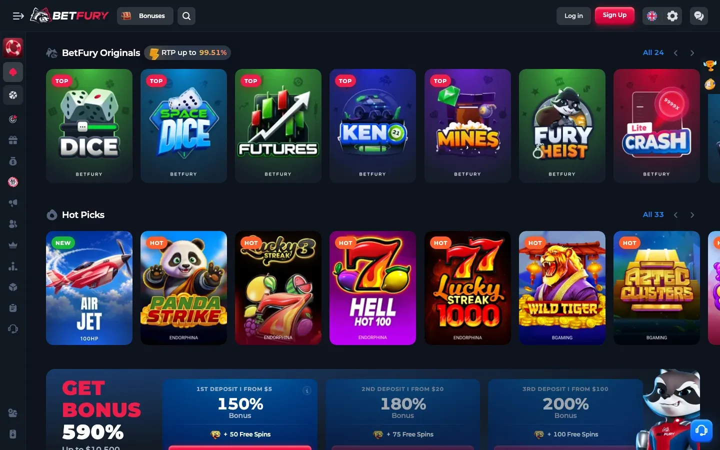 BetFury desktop