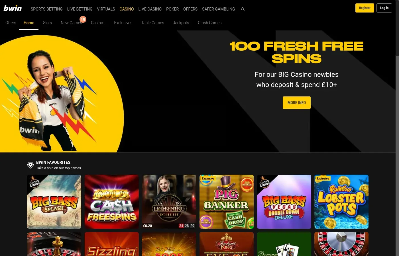 Bwin desktop site
