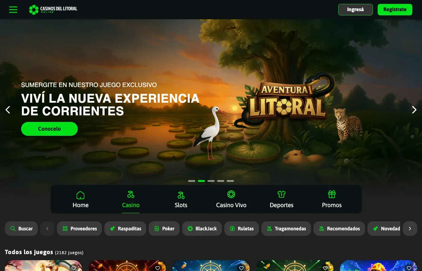 Casinos del Litoral Online desktop