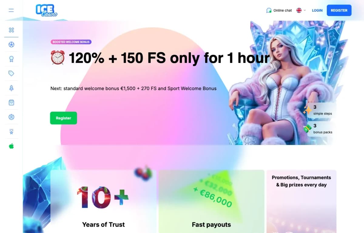 Ice Casino desktop site