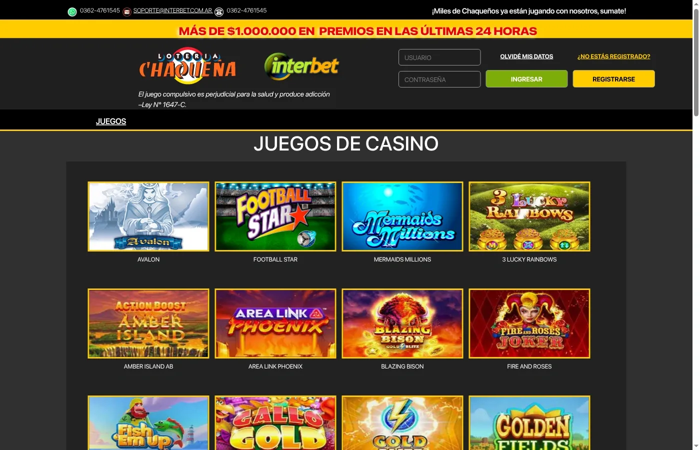 Interbet desktop