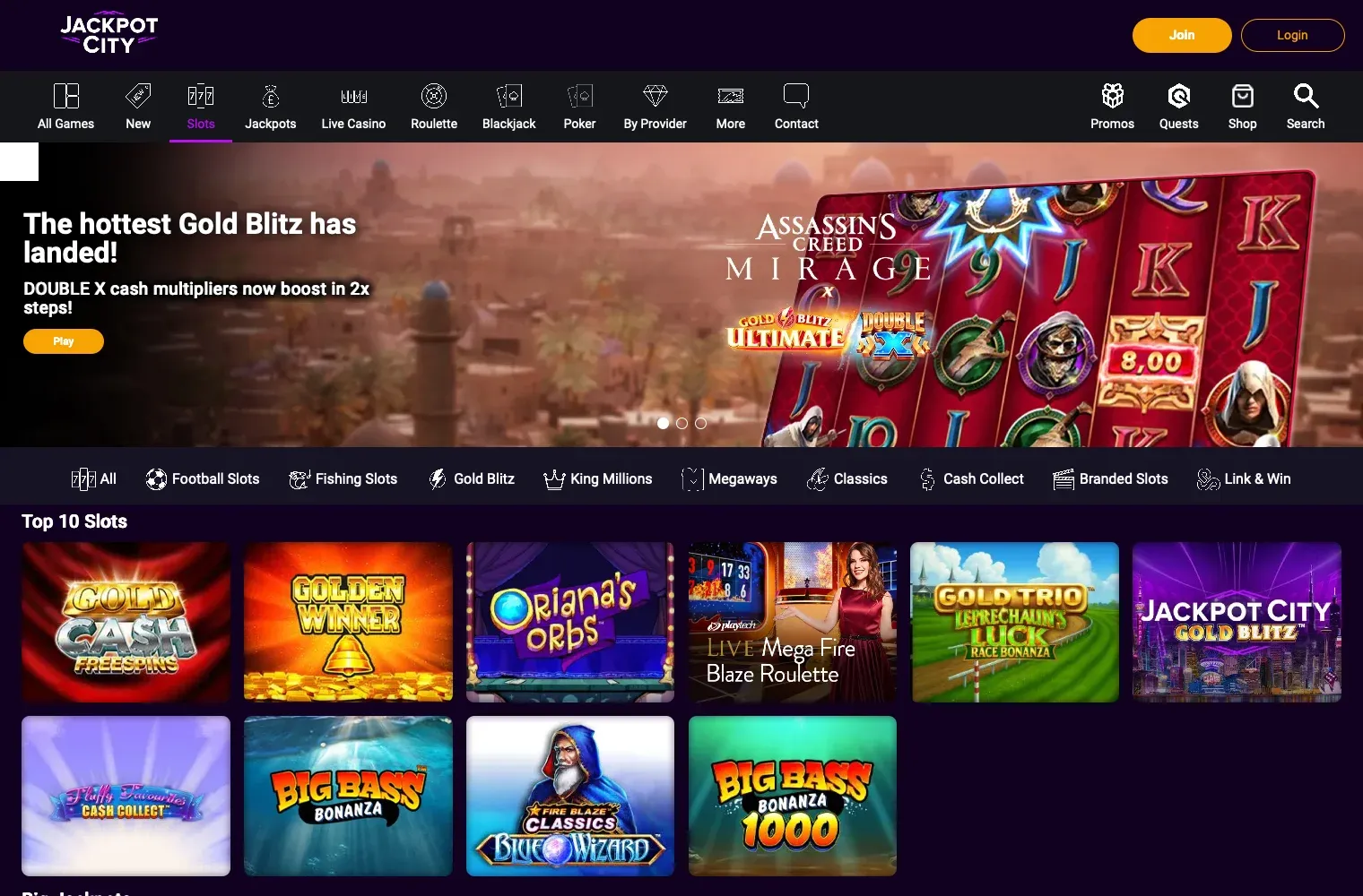 Jackpot City desktop