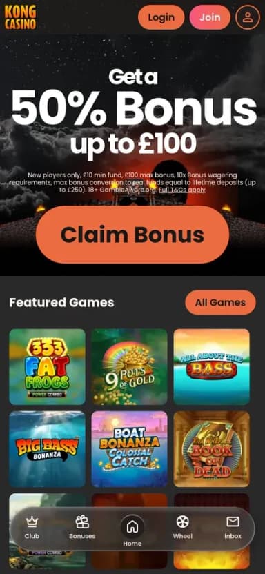 Kong Casino mobile site