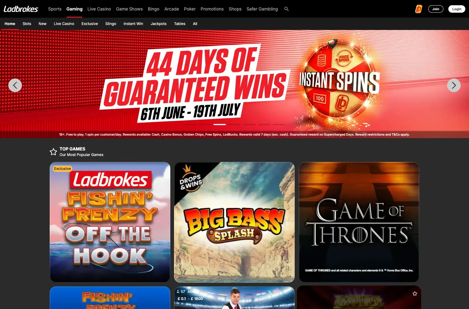 Ladbrokes desktop