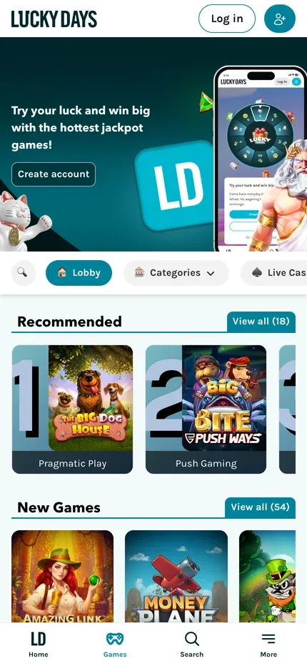 Lucky Days mobile