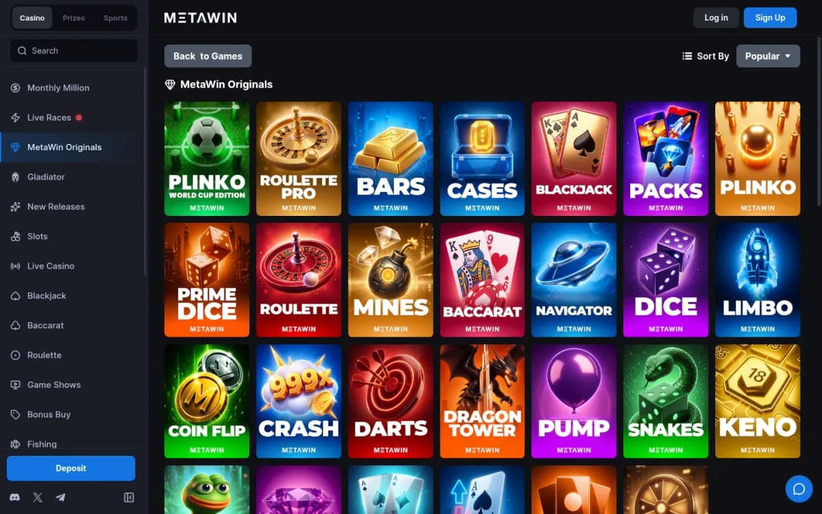 MetaWin desktop site