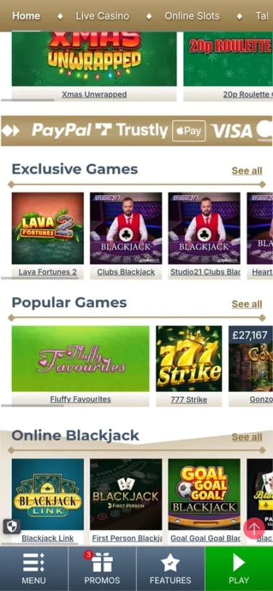 Prime Casino mobile site