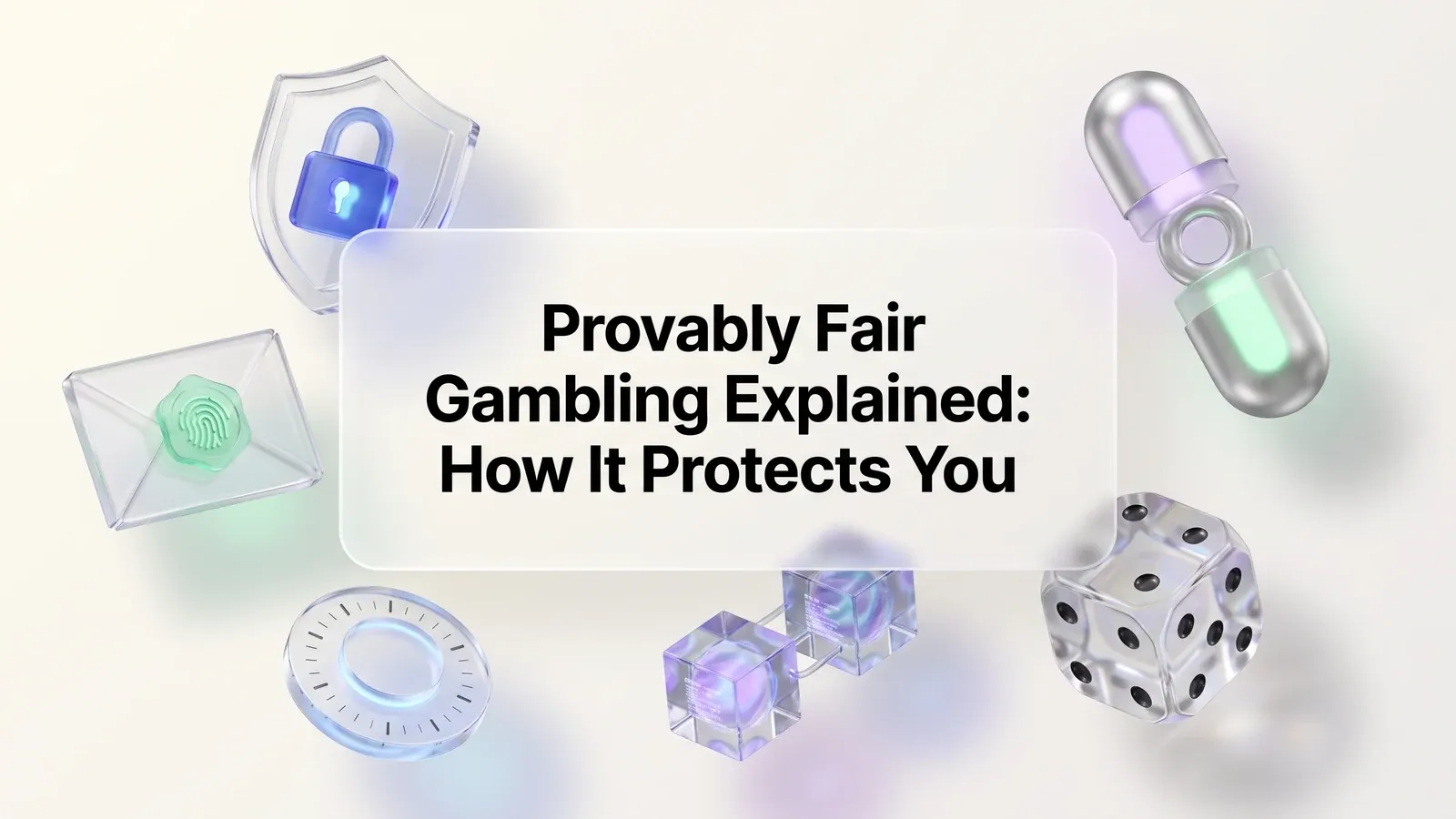 Provably fair gambling explained with a lock, seeds, hash blocks and a verification shield