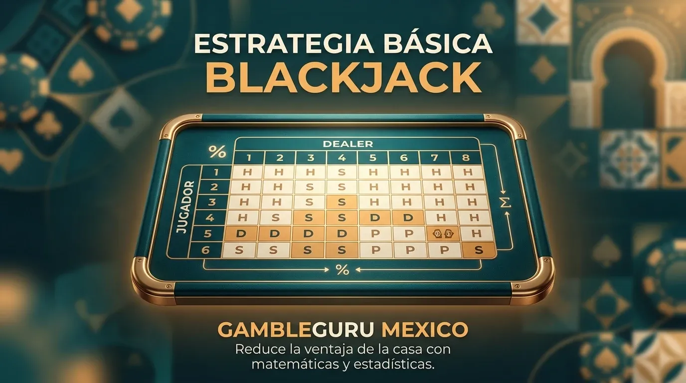 Tabla de blackjack y estrategia básica