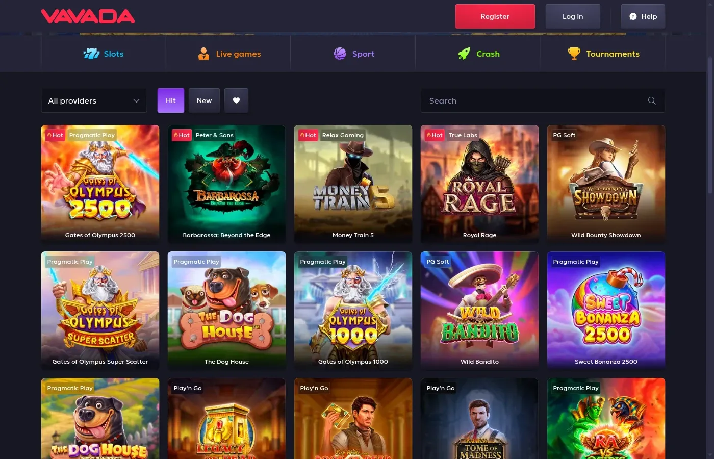 Vavada desktop site