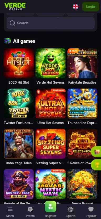 Verde Casino mobile site